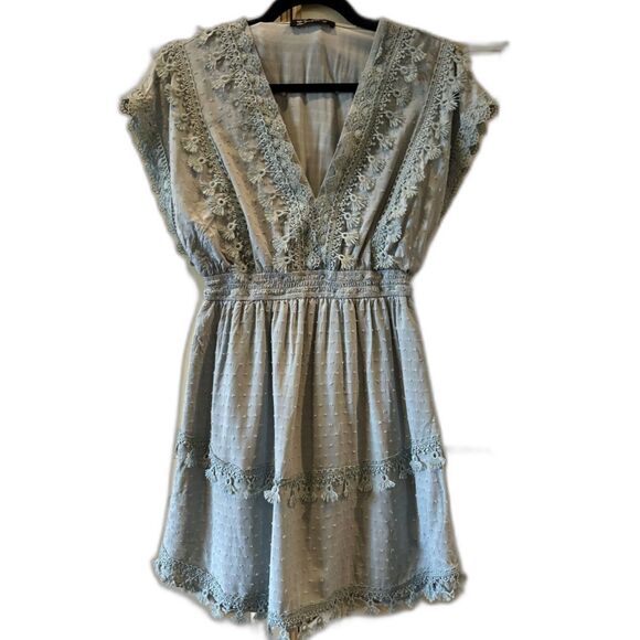 Lace V-Neck Dress - Size Medium - Picture 2 of 7